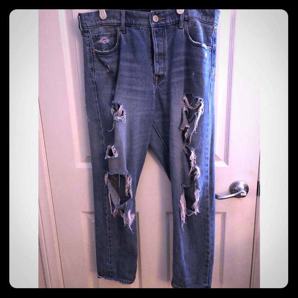 Express extremely distressed jeans